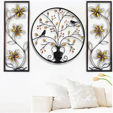 Chapa Da Parede De Ferro moderna 3d Quadro De Parede Árvore Pássaro De Metal Para Casa Sala de estar Imagem quadro Para Casa Bar Decoração Grande tapeçarias de parede