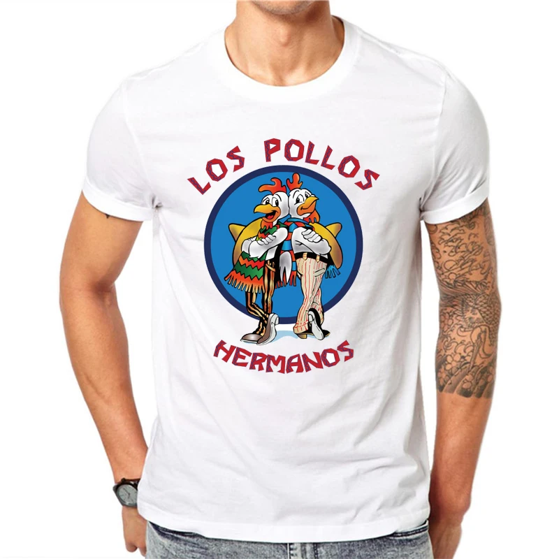 

LettBao Breaking Bad Shirt LOS POLLOS Hermanos T Shirt Chicken Brothers 2018 hot sale summer 100% cotton fashion raglan tee