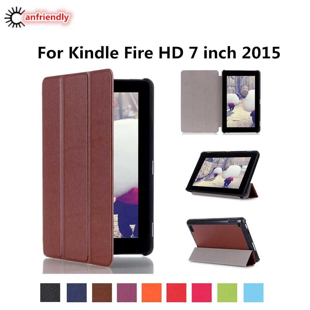 For Amazon Kindle Fire HD 7.0" 2015 Case Tablet PU Leather Protective