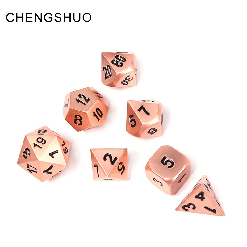 

Chengshuo metal rpg dice dnd polyhedral sets dungeons and dragons table game dices digital zinc alloy 7pcs set d20 10 6 4 12 8