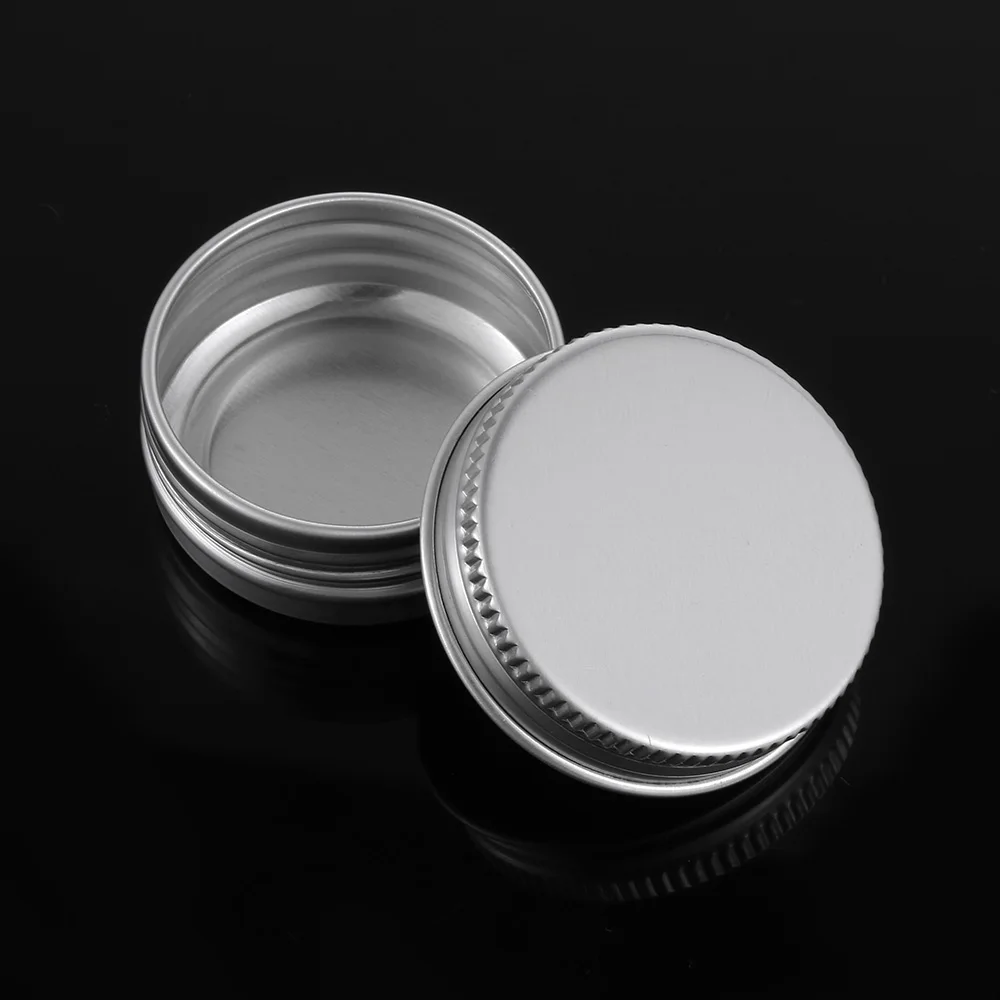 

Reusable Empty Aluminium Bottles Sample Canisters Cap Makeup Oil Wax Box Packaging Can Tin Container Cosmetic Pot Jar Upper