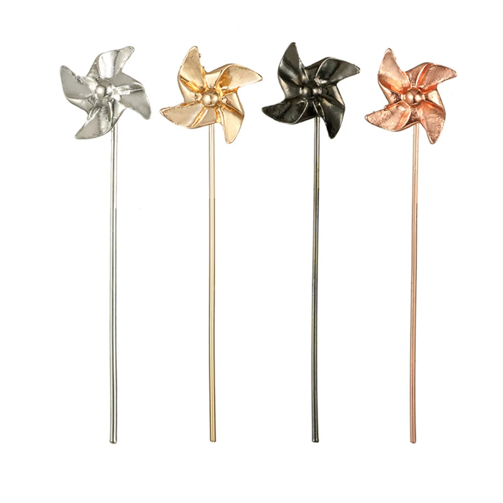 

Fashion Women Jewelry Alloy Mini Pinwheel Linear Earrings Piercing Earring Charm