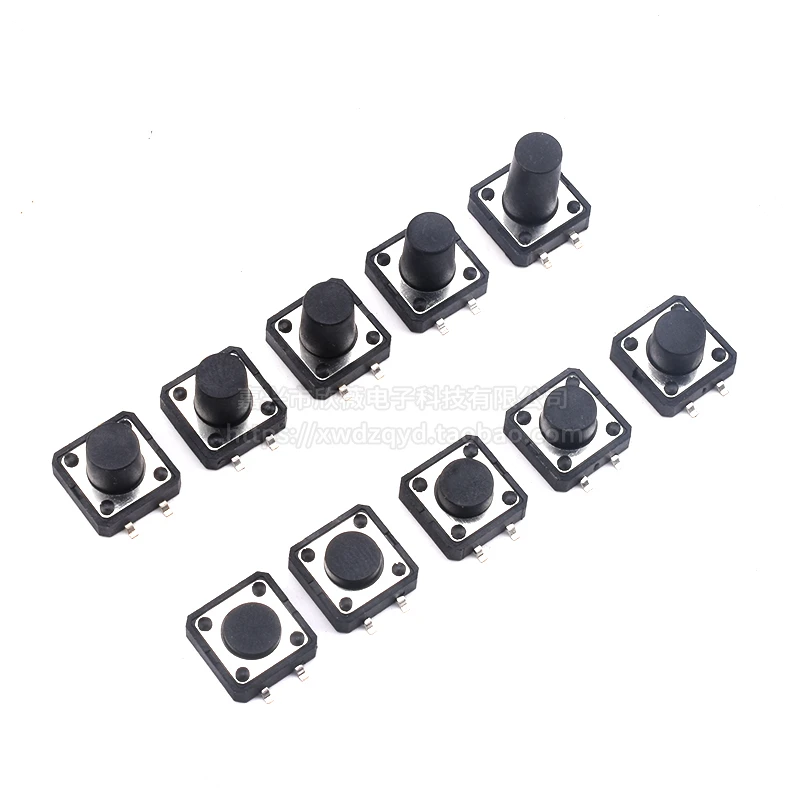 

10PCS PCB Tactile Tact Mini Push Button Switch SMD 4pin Micro switch 12*12*4.3/5/6/7/8/9 MM 12x12*4.3MM/5MM/6MM/7MM/8MM/9MM