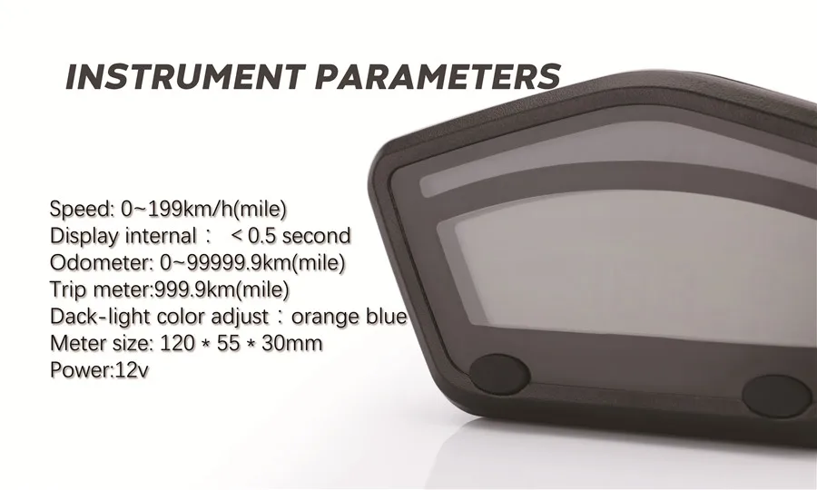 Универсальный мотоцикл ЖК цифровой датчик панель Спидометр Тахометр одометр для мотоцикла скутер Мотокросс ATV