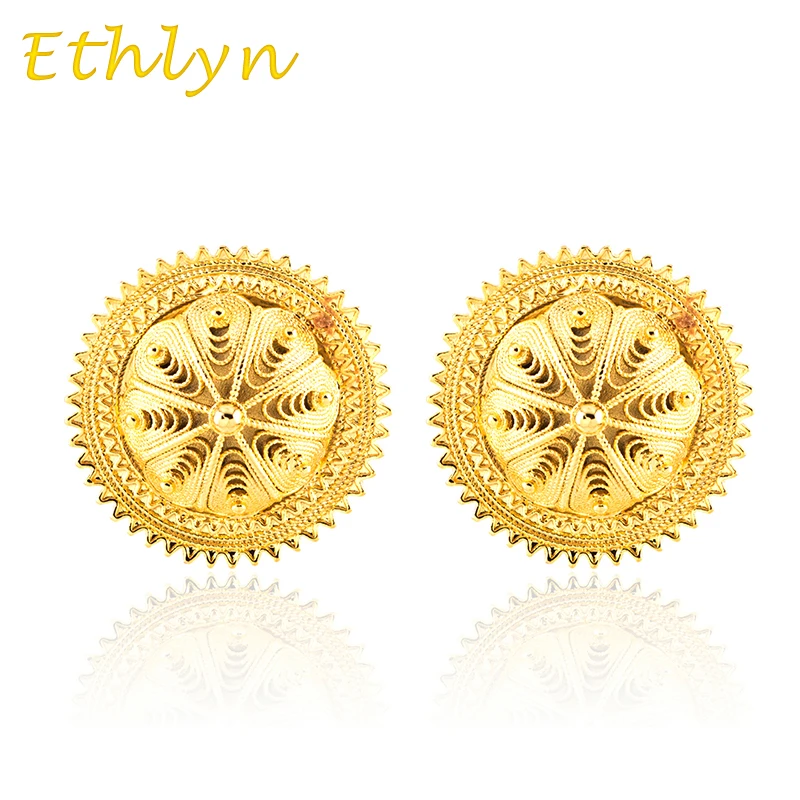 

Ethlyn Ethiopian Earring Classic Jewelry Classical Design Gold Color Ethiopian Earring Stud for Fashion Women/Girls