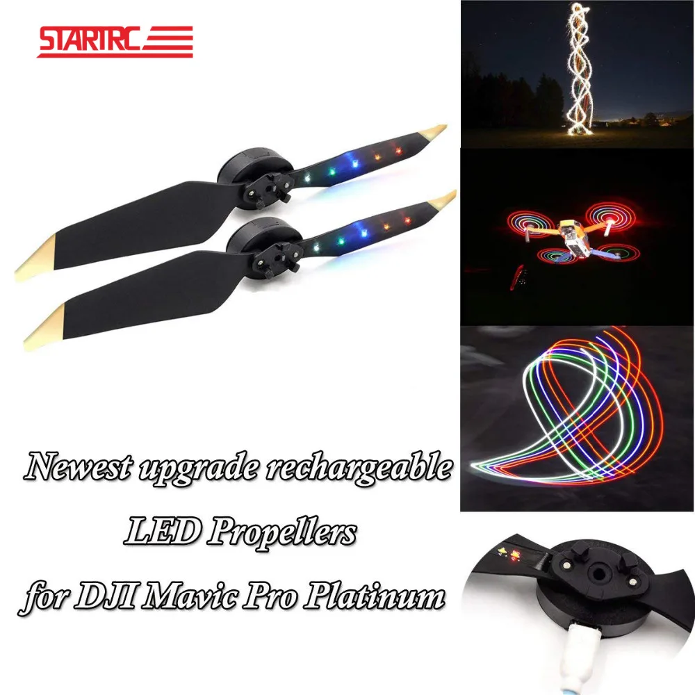 Startrc DJI Mavic pro platinum 8331 с низким уровнем Шум быстрая светодиодный вспышка слово