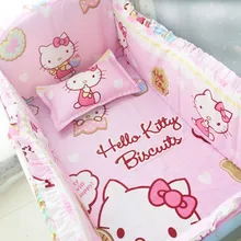 Промо-акция! 6 шт. колыбели постельные принадлежности, детские постельные принадлежности, мягкая и комфортная Детская кровать постельные принадлежности(бамперы+ простыня+ наволочка