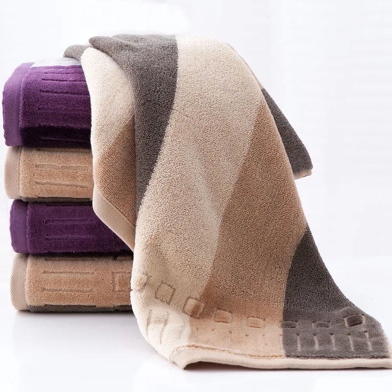 

1pcs 34*34cm Men Striped Soft Face Towel Cotton Hair Hand Bathroom Towels badlaken toalla Toallas Mano Gift 42067
