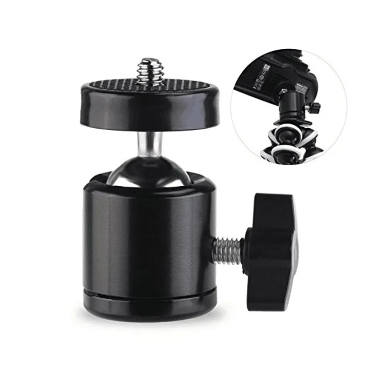 

360 Degree Rotating Mini Tripod Ball Head with 1/4" Screw Thread Base for Canon for Nikon for Sony DSLR Cameras