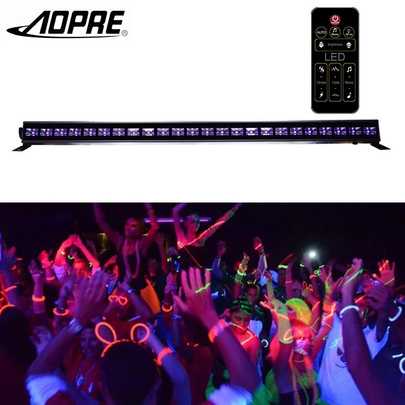

LED UV Stage Light Bar Wall Washer Lamp Stage Lighting Effect Lights with DMX Remote Control UV Dj Light For Home Party 24LED