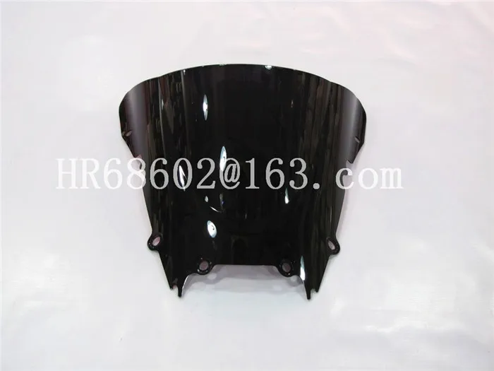 Ветровое стекло для Yamaha YZF600 R6 1998 1999 2000 2001 2002 черное с двойным пузырьком yzf 600 r6 98 99 00