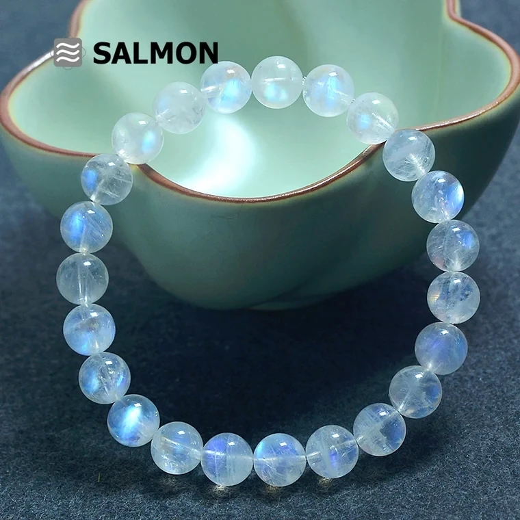 【TATIANA】MOONSTONE 10mm PEARL BRACELET★送料無料 Moonstone Healing Bracelet With Silver Toggle Clasp