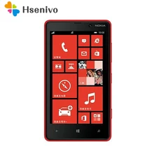 Nokia lumia 820 remodelado-original windows telefone 8 rom 8gb câmera 8.0mp 4.3 tela nokia 820 telefone móvel um ano de garantia