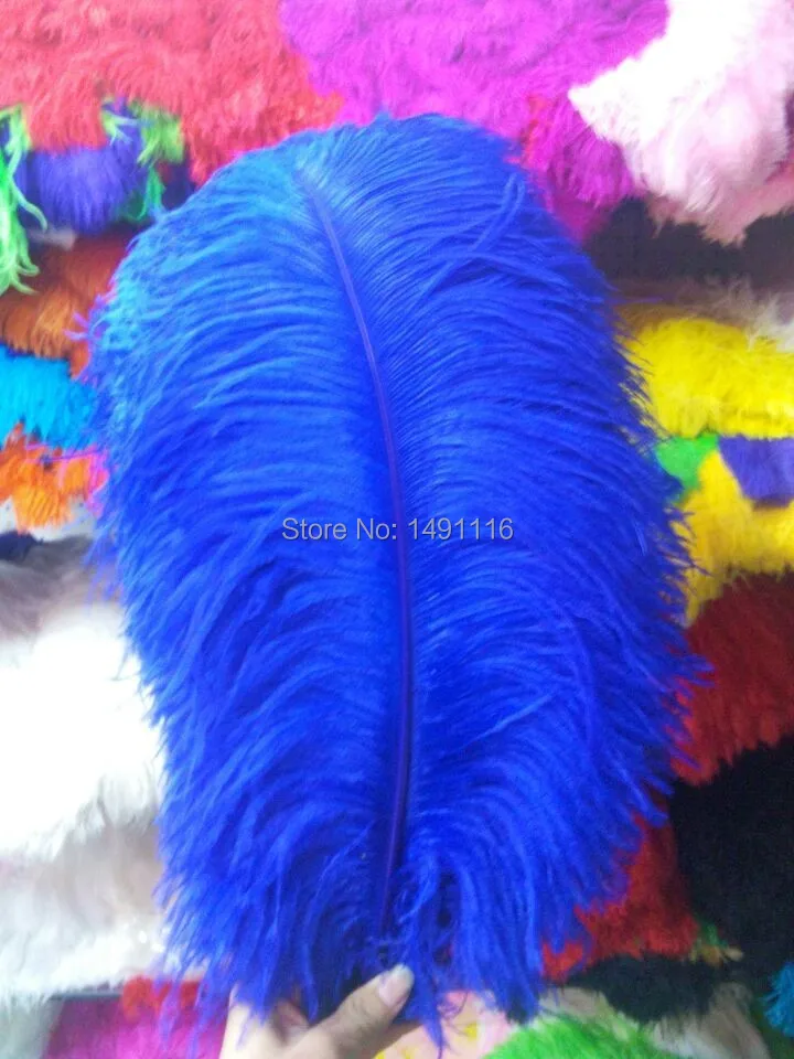 Wholesale 10 Pcs/ Lot High Quality Navy Blue Ostrich Feathers 2224inches / 5560cm Diy Jewelry