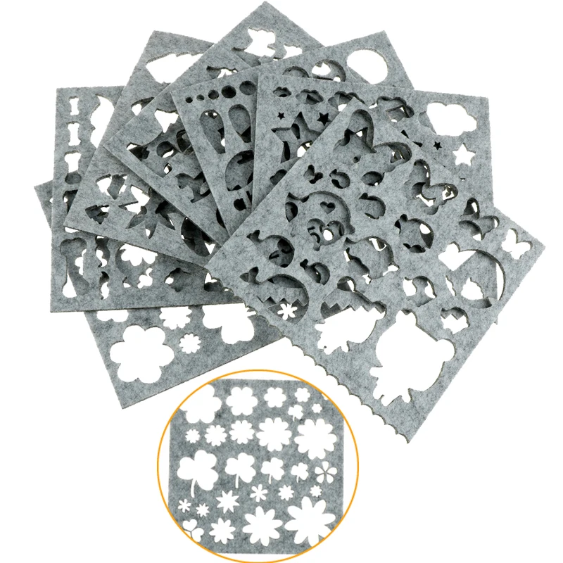 

DIY Craft Stencil Applique Mold Sewing Accessories Felt Starter Kit Pattern Woolcraft Supply Wool Felt Mold Needle Felting Molds