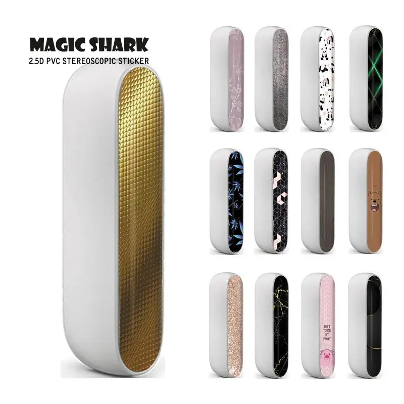 

Magic Shark Leaf Bear Ultra Thin Shining Marble Gold Wings PVC Sticker Case Skin for IQOS 3 3.0 E Cigarette 411-427