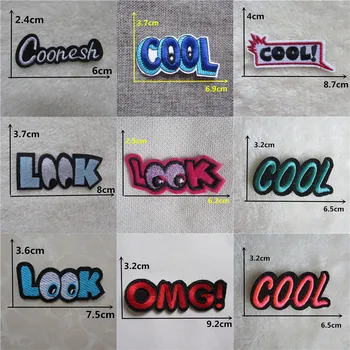 

Cool patch 9pcs Mixed iron on Patches T-shirt Sweater thermal transfer paper iron on patch Badges Patches for clothing Accessory