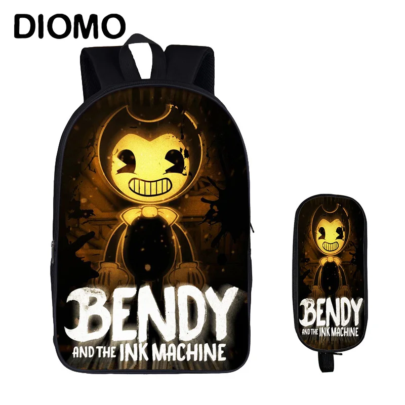 

teenager bendy and the ink machine school bags set kids backpack boys with girl child satchel children laptop pencil case