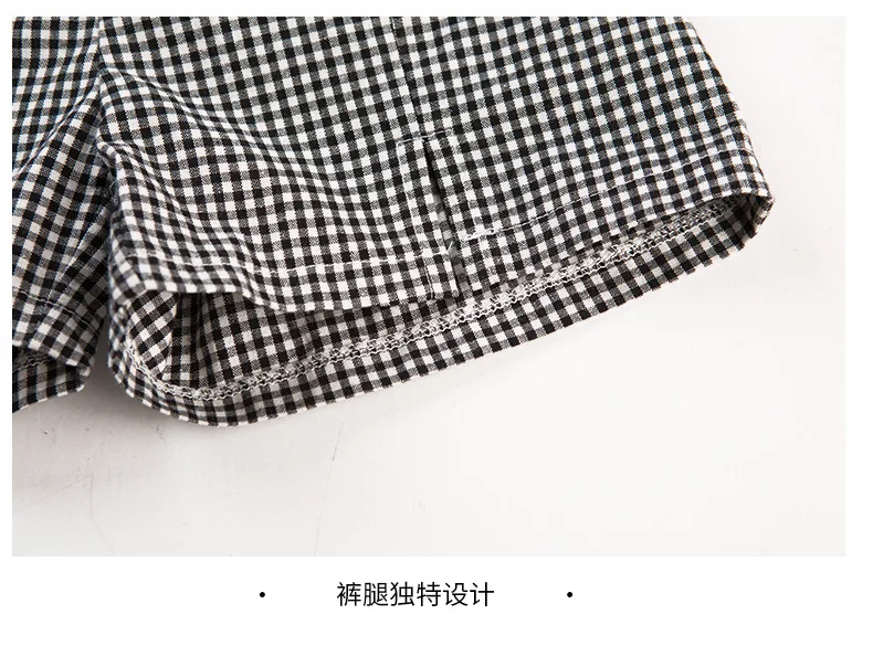 Casual Teen Girls Clothes 2019 New Summer Children Clothing Set Ruffles Tops Plaid Shorts 2Pcs Kids Suit For Girls Outfits 3-14Y (19)