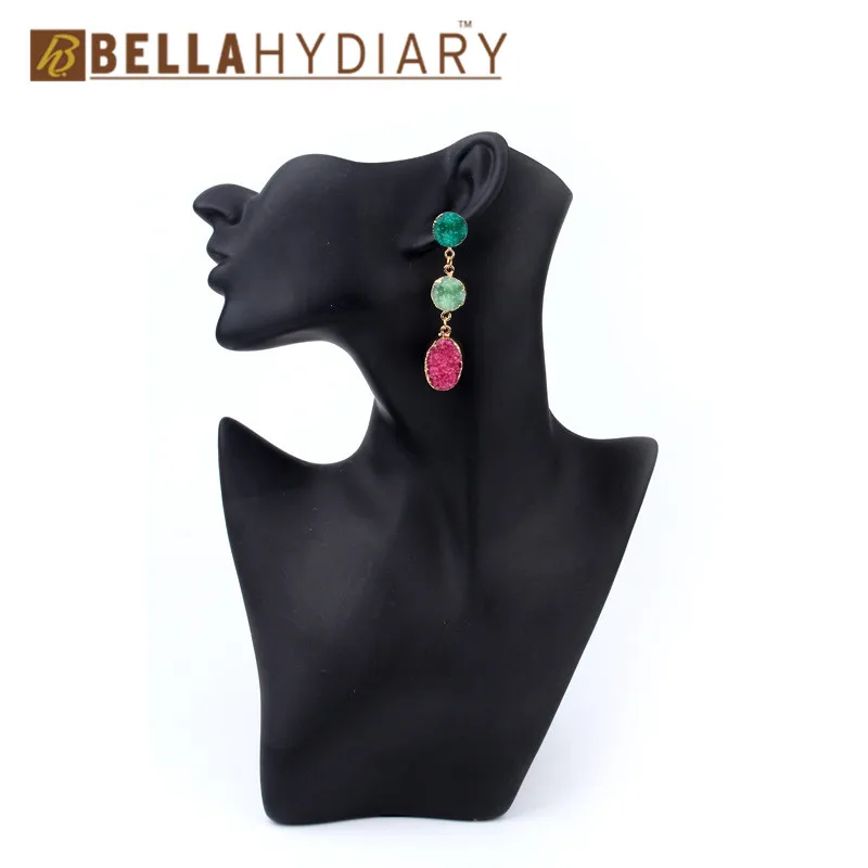 Druzy earrings resin earrings jewelry Ohrringe bijoux earings earring earing pendientes brinco big earrings vintage jewelry wedding earrings geometric earrings long earrings gifts for women (3)