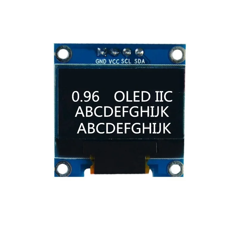 0,96 дюймов IIC Серийный белый OLED дисплей модуль 128X64 IEC SSD1306 12864 плата с ЖК-экраном GND VCC SCL SDA 0,9" для Arduino