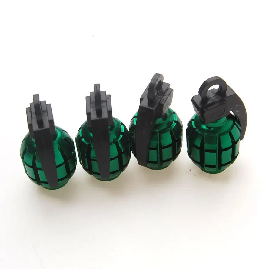 4x Green Motorcycle Car Tyre Tire Wheel Valves Stem Dust Cap Cover Fit For VW A3 X3 RAV4 Cruze