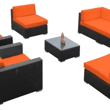 Открытый плетеный диван секционные 7 шт. смолы Диван Набор