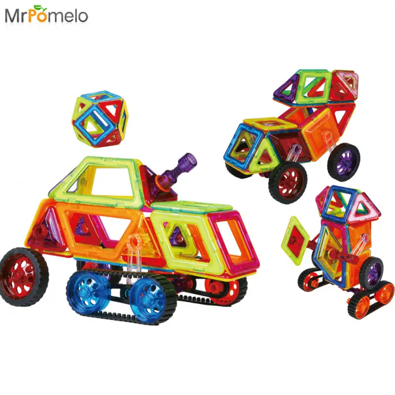 MrPomelo 100pcs Magnetic Blocks Toy with Sled UFO Wheels Alphabets 2017 Educational Magnetics Building Block Set Toys For Kids alphabet-blocks : image MrPomelo 100pcs Magnetic Blocks Toy with Sled UFO Wheels Alphabets 2017 Educational Magnetics Building Block Set Toys For Kids alphabet-blocks