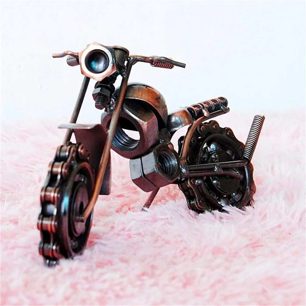Creative Car Ornaments Decoration Iron Model Long Chain Motorcycle Bronze Soldering February 23 Defender of the Fatherland Day | Автомобили