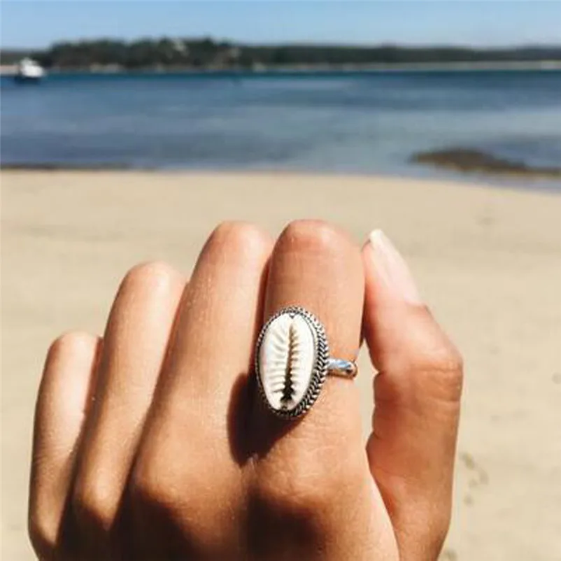 2018 Hot New Arrival Fashion Gorgeous White Jewelry Ring Shell Wedding Bridal Gifts Rings for women Ring Set wholesale J19#N (8)