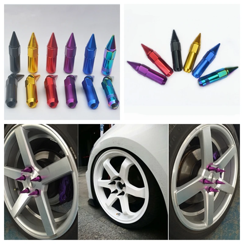 Racing Lug Nuts 90mm Aluminum Wheel Bolts Wheel Nuts Jdm M12x1.5 For