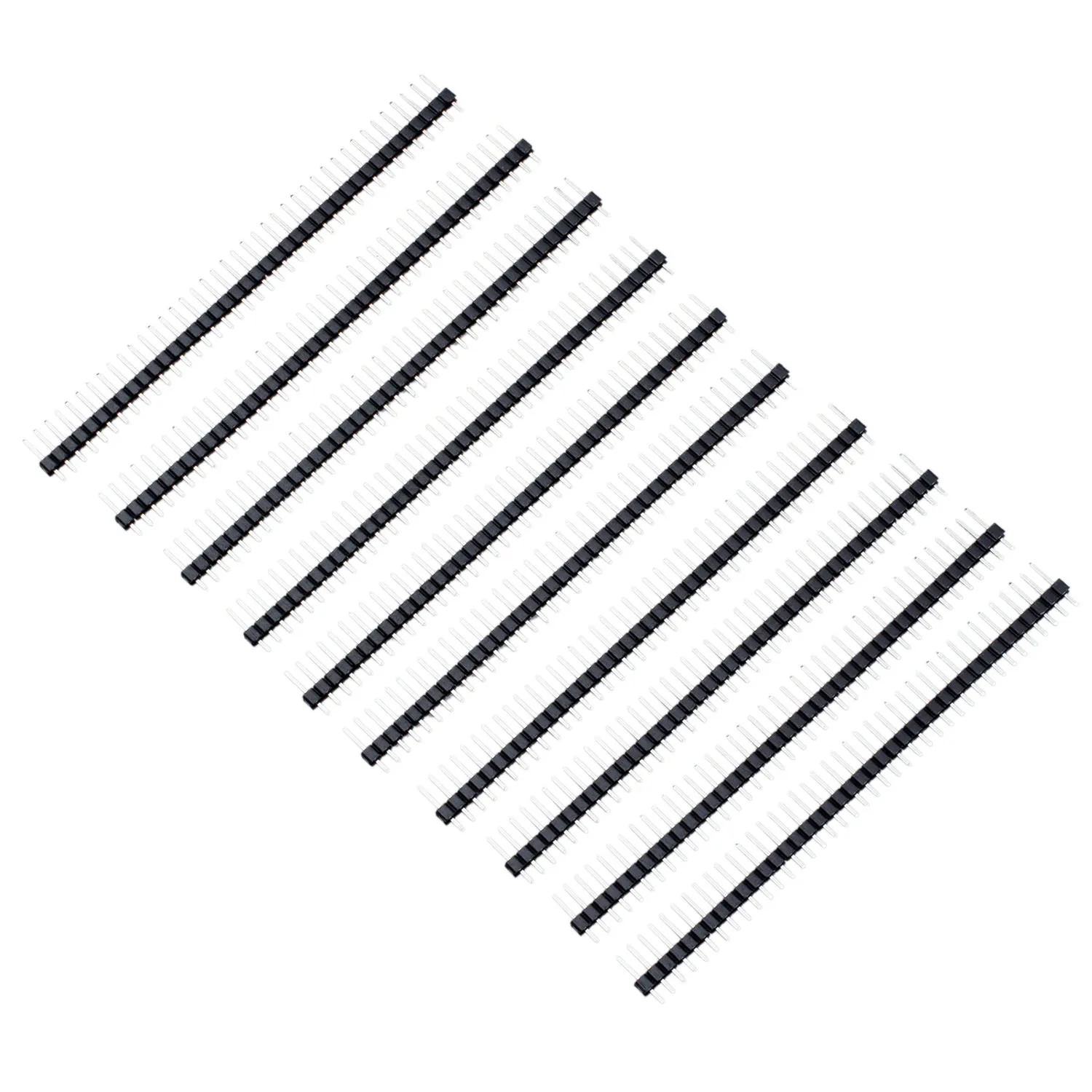 

DSHA New Hot 10 Pcs 1x40 Pin 2.54mm Pitch Straight Single Row PCB Pin Headers
