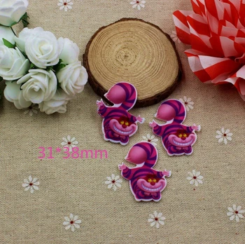 

30pcs Flatback Resin cartoon Alice In Wonderland cat Character Planar Resin DIY Craft Accessories B-122