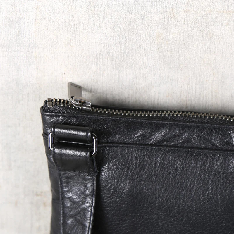 AETOO Men's handmade cowhide shoulder-shouldered Baotou cowhide casual horizontal leather bag