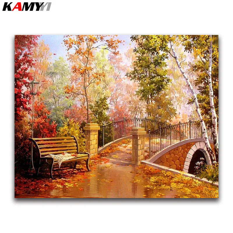 

Autumn scenery picture Diamond Painting cross stitch kits 5D Diy Diamond Embroidery arts and crafts mosaic pattern gift