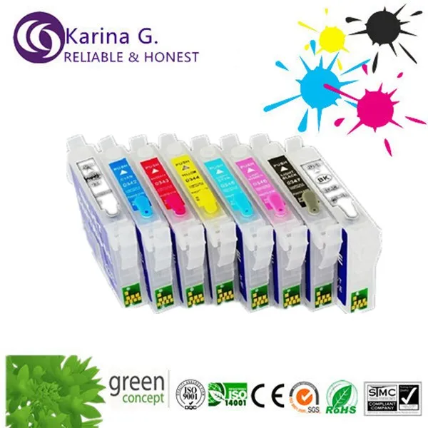 

8x Empty Refillable Ink Cartridges for Epson T0341 T0348 for epson STYLUS PHOTO 2100 stylus photo 2200 pM4000
