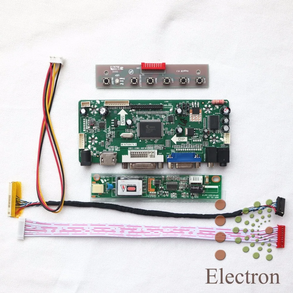 

HDMI+VGA+DVI+Audio LCD Controller Board M.NT68676.2A for 14.1" 15.4" LCD panel LTN141AT07 LP141WX3 LTN154W1 LTN154X3 1280x800