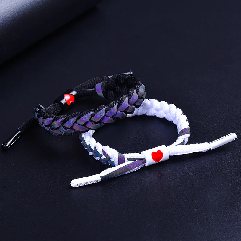 

3m Little Lion Bracelet Holographic Reflection Shaking with Black&White shoelace braid bracelet bracelets for women&Men