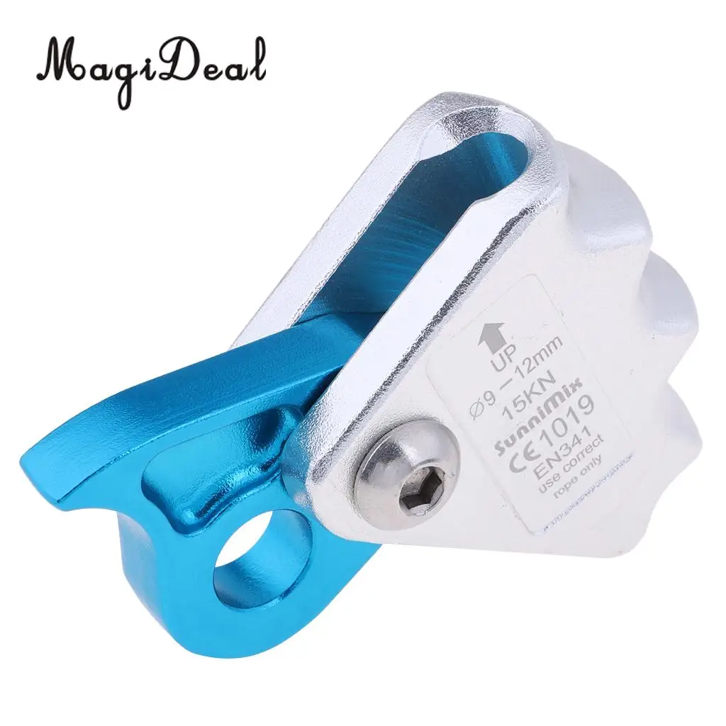 Rock Climbing Grab Fall Arrest Rope Grab Clamp Ascender For 9mm-12mm Rope