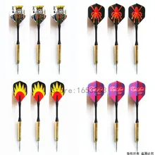 Дротики со стальными наконечниками 12 штук 16 г игры дартс пластиковый полёт нейлоновый вал