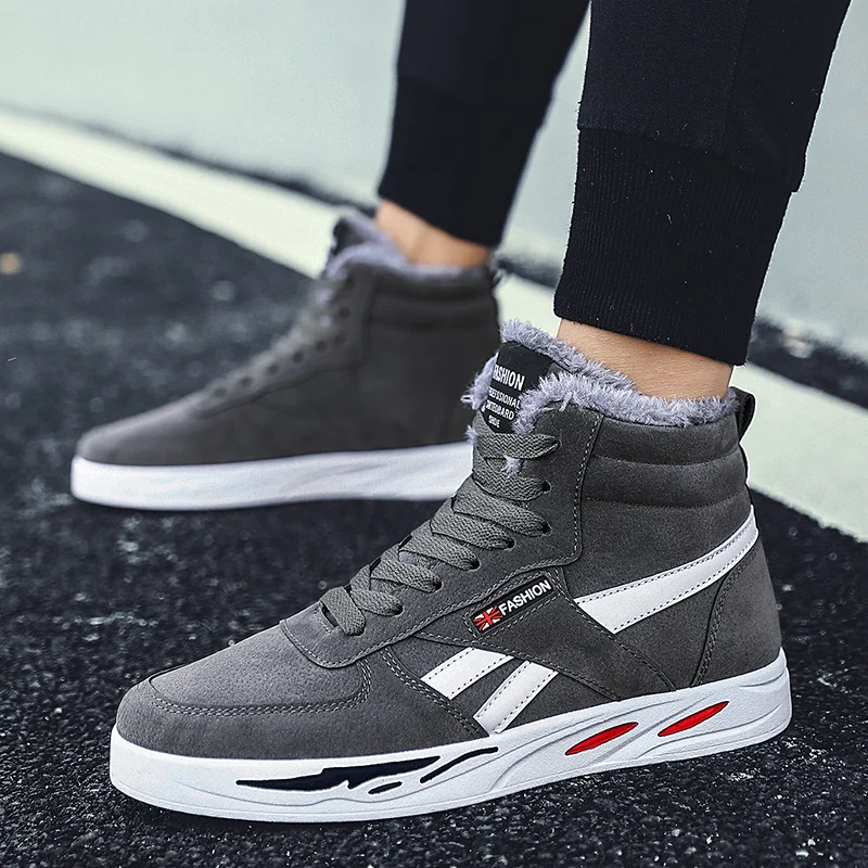

Men's Winter Boots High Quality Sneakers Casual Shoes Man Plush Keep Warm Booties for Men Footwear Male Adult Chaussures Homme