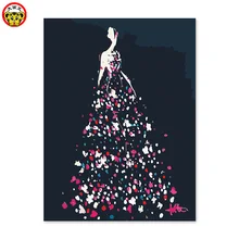 Diy домашний Декор картина маслом свадебные платья по номерам домашний декор холст домашний декор абстрактный Черный Высокий профиль мода