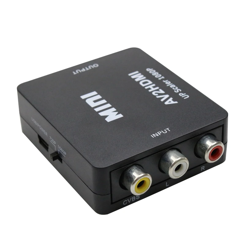 Мини AV в HDMI конвертер устройство AV CVBS 3RCA в HDMI конвертер коробка 1080P видео AV2HDMI конвертер для HDTV для PS3/PS4 DVD PC
