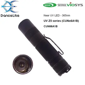 

NEW S1 SEOUL UV 365nm 3W Z5 CUN66A1B Flashlight with ZWB2 UV Light Filter For Money Detection (AA Battery)