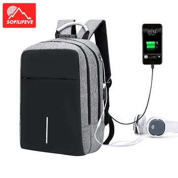 

Men Business Backpack Anti-theft Password Lock Bag Outdoor Sports Hiking Camping Luggage Bags USB Earphone Running Trekking Sack