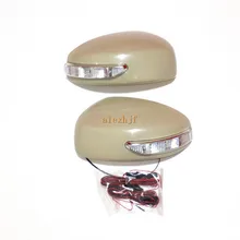 LED Rear-view Mirror Lights With Cover Case for Nissan Slyphy C25, Infiniti M35, Fuga 2005~ON, Yellow LED Turn Signals Light
