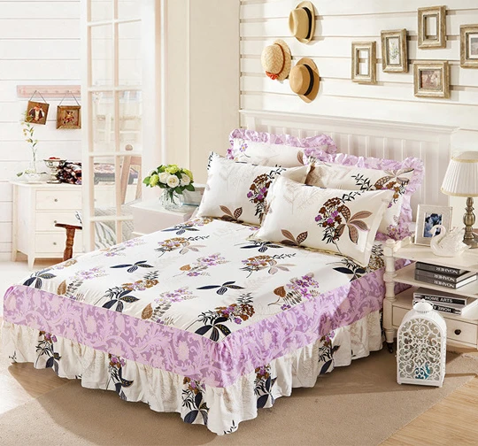 twin full queen size cotton Bed Skirt Bedspreads Mattress Protective Cover Anti slip Bed Skirt Fitted bed and bedspread