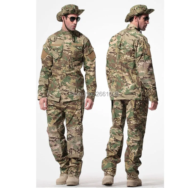 Combat Uniform Set Camouflage Military Shirt & Pants Airsoft Paintball