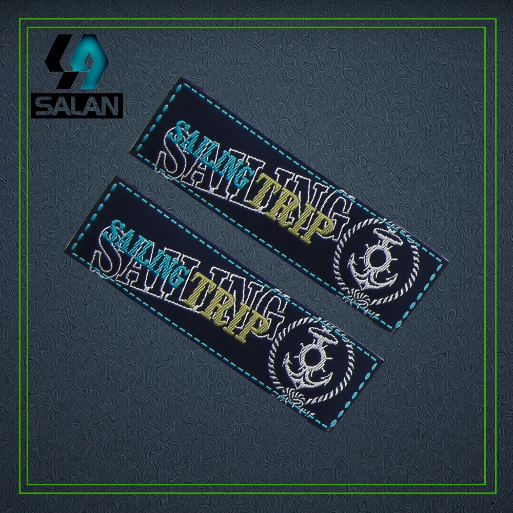 Custom sewing fabric tags for clothing bags brand labels embroiderd tags customized woven labels ...
