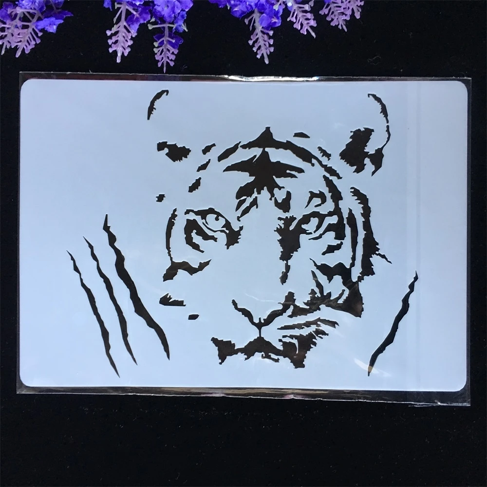 

New Tiger DIY Layering Stencils Painting Scrapbook Coloring Embossing Album Decorative Paper Card Template